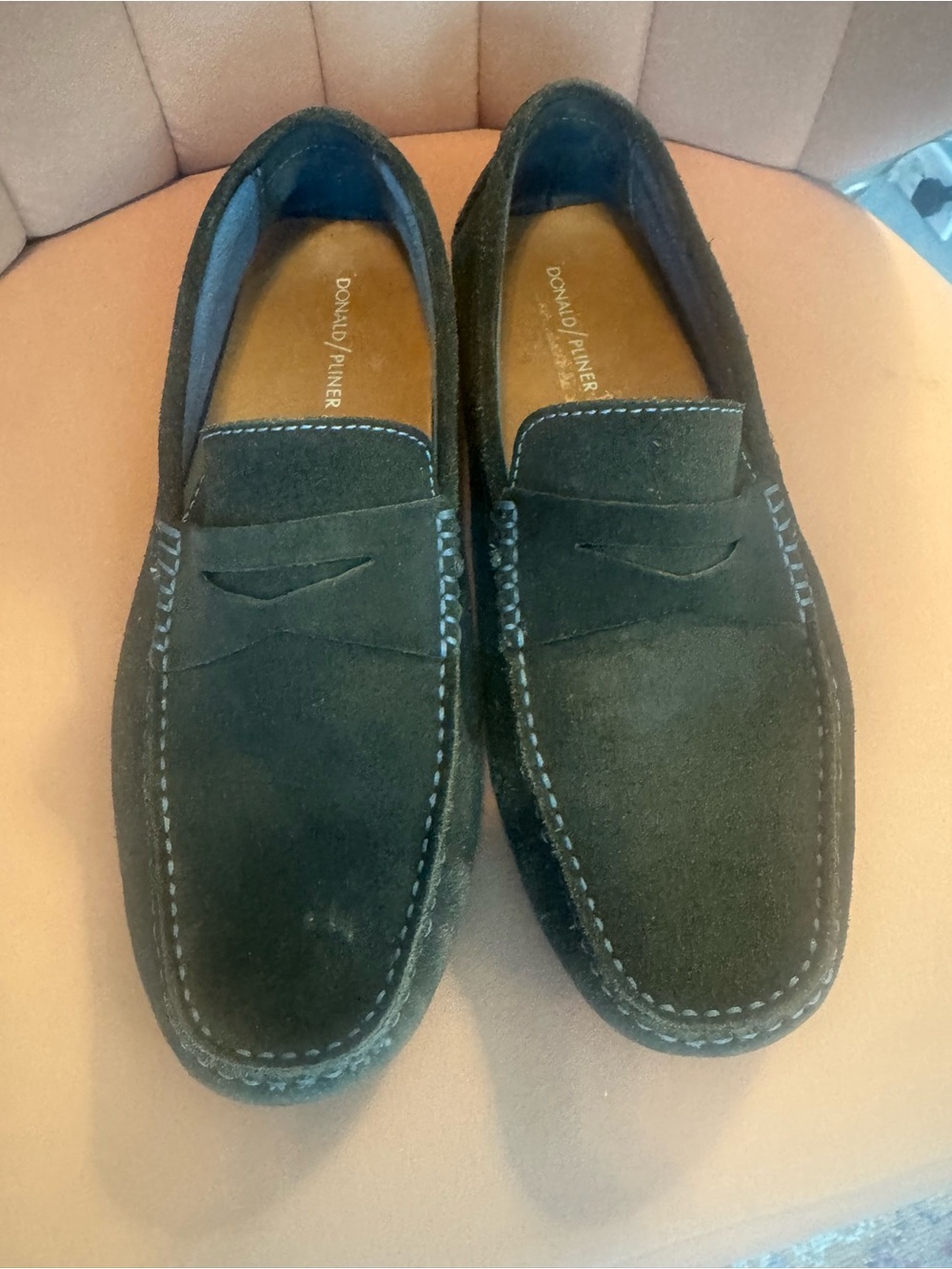 Donald J. Pliner Men's Suede Penny Loafers Driver